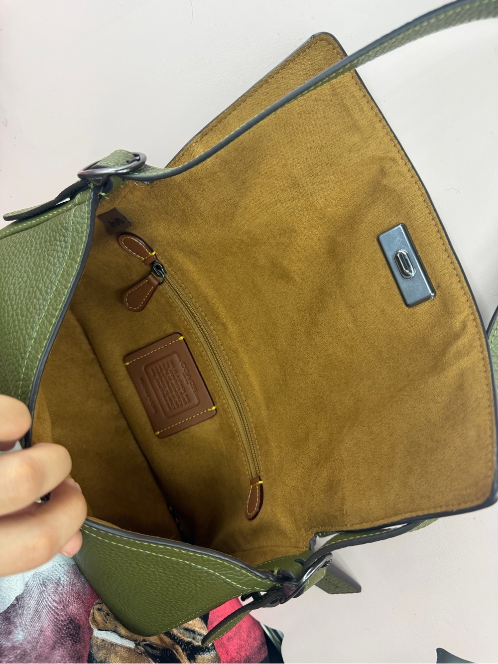 Coach Olive Etta Small Flap Leather Shoulder Bag - Picture 3 of 10